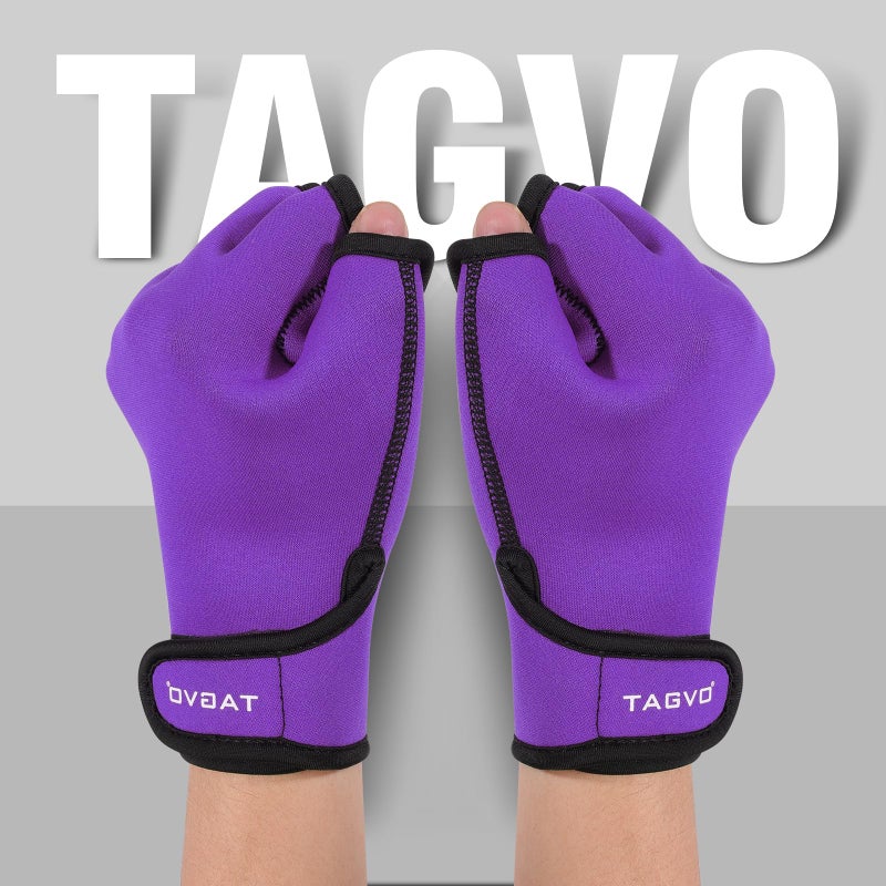 TAGVO Aquatic Gloves for Helping Upper Body Resistance, Webbed Swim Gloves Well Stitching, No Fading, Sizes for Men Women Adult Children Aquatic Fitness Water Resistance Training - Image 2